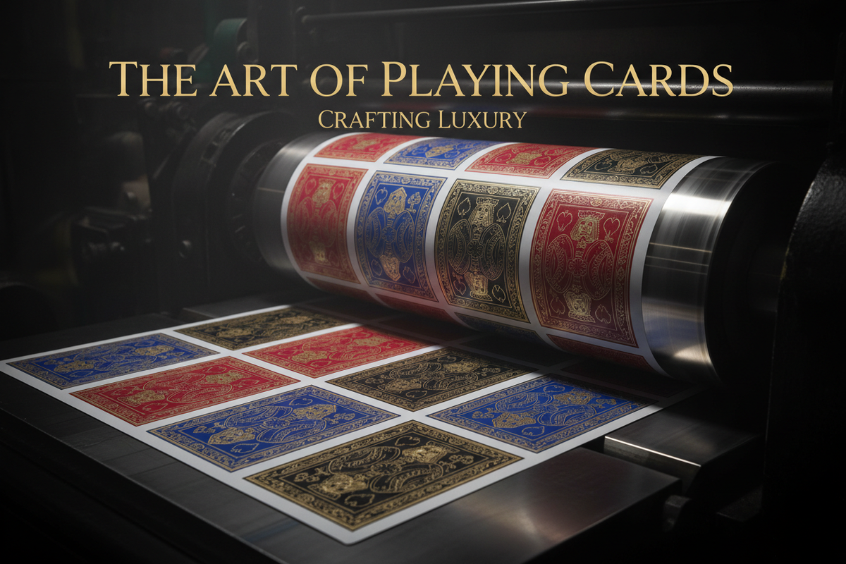 Playing cards manufacturing process and machine