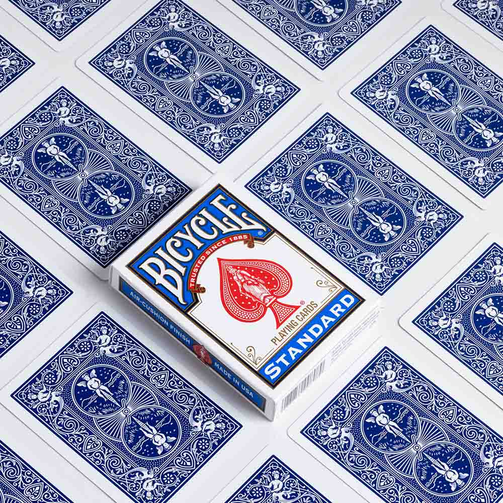 Bicycle playing cards featuring Rider Back classics, collector editions, premium decks, and trusted playing card designs used worldwide.