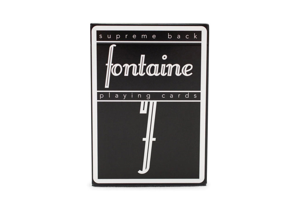 Black Fontaine Playing Cards tuck box front