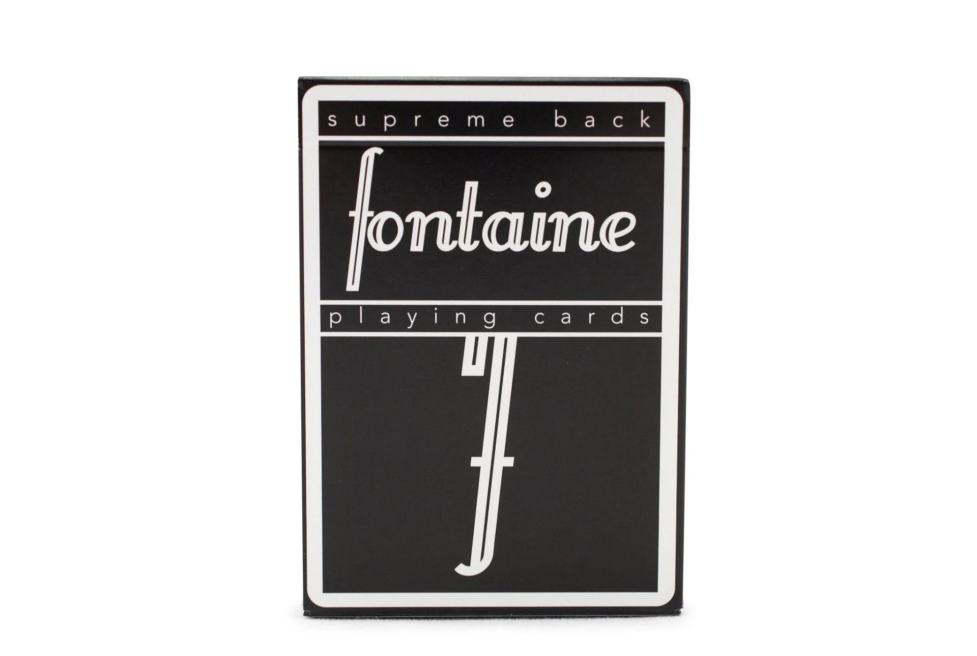 Black Fontaine Playing Cards tuck box front