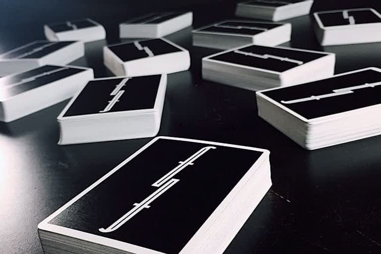 The original Black Fontaine playing cards, the third edition created by Zach Mueller, officially released in April 2015