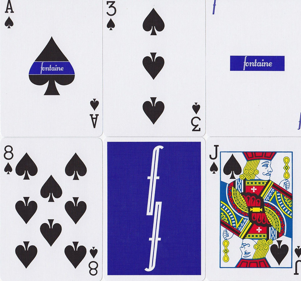 Blue Fontaine Playing Cards