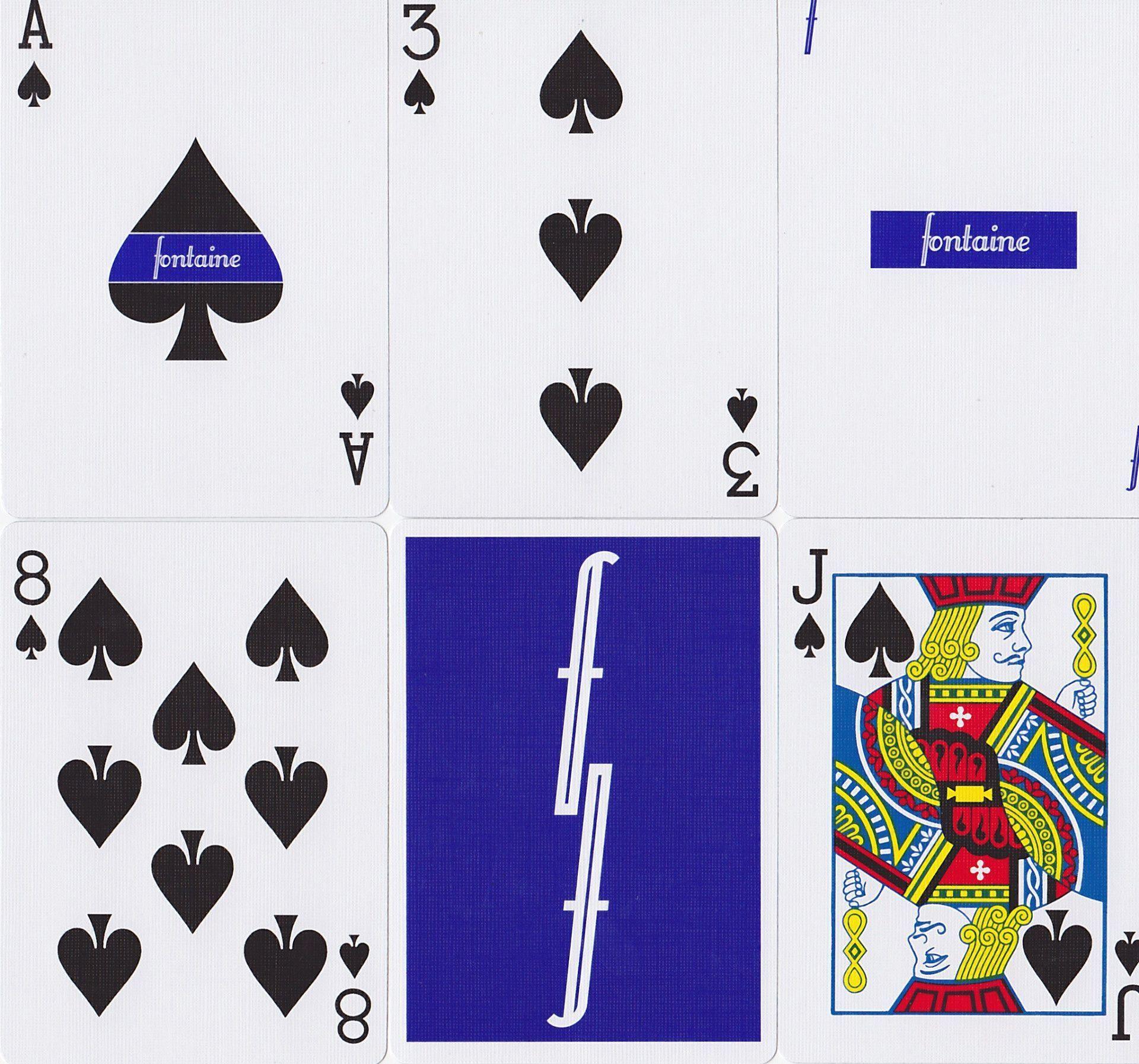 Blue Fontaine Playing Cards