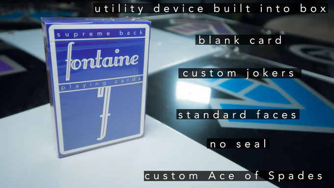 Blue Fontaine Playing Cards