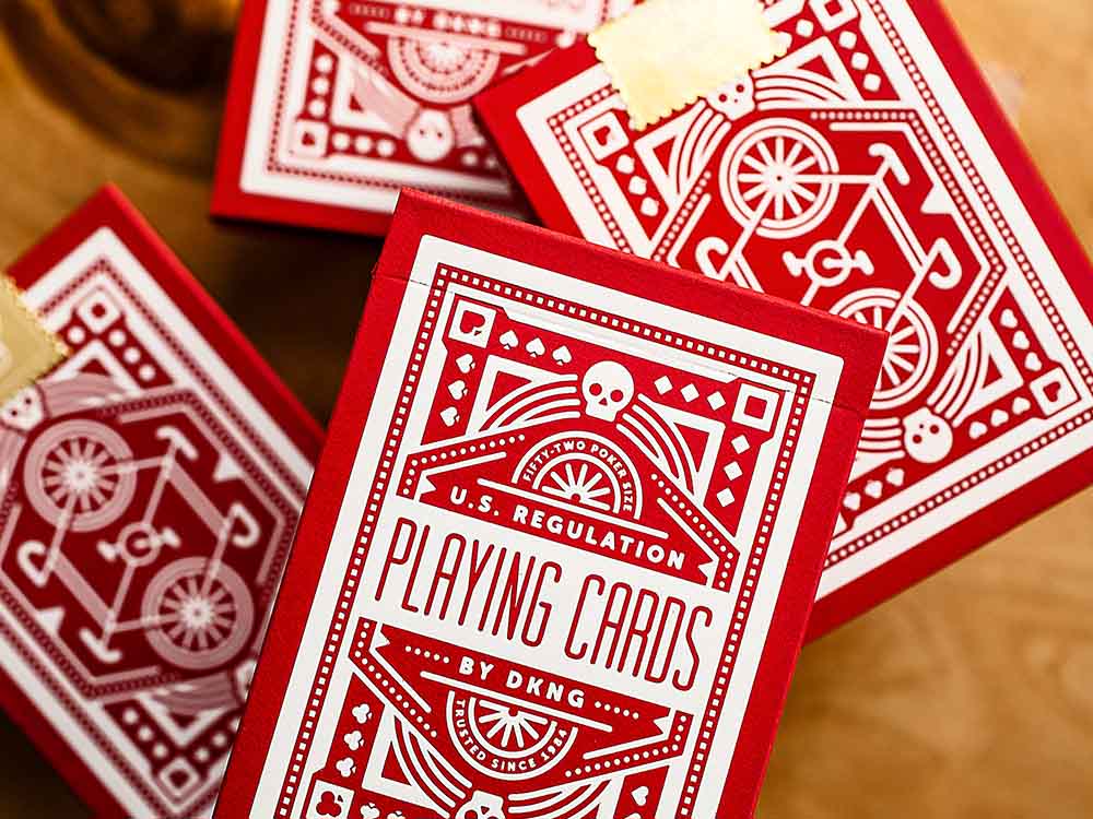 DKNG Red Wheel Playing Cards