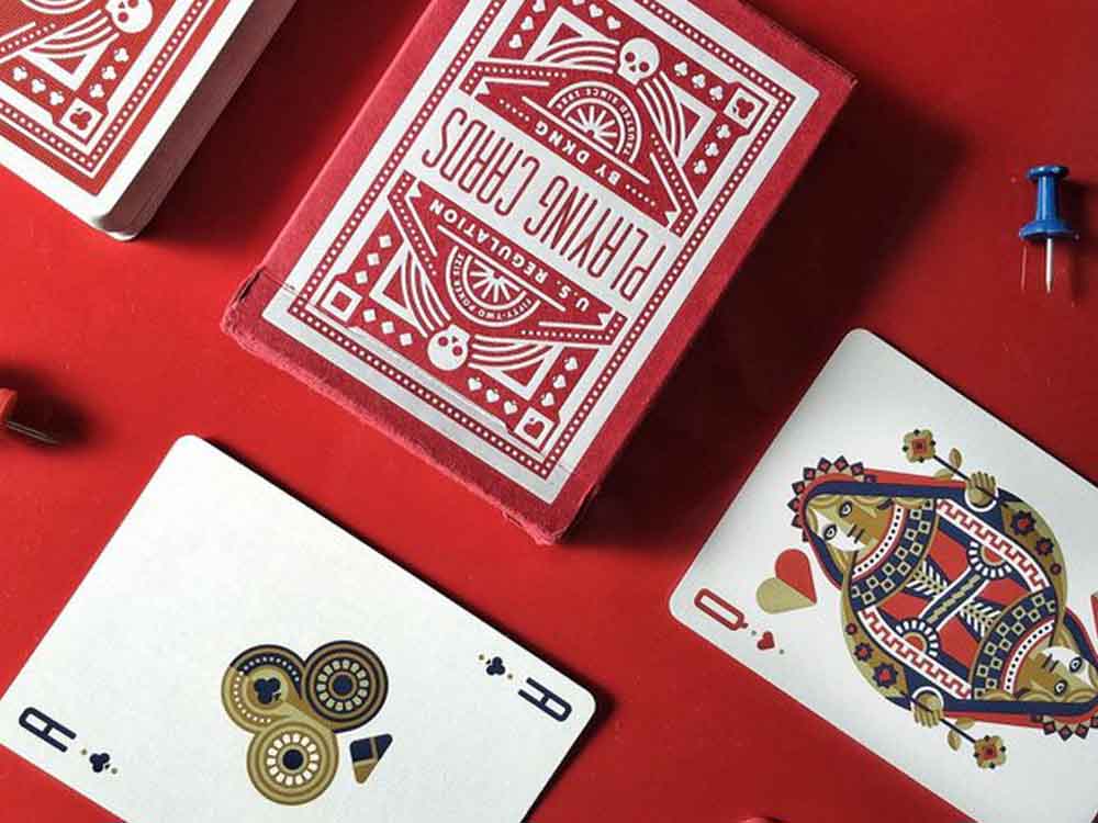 DKNG Red Wheel Playing Cards