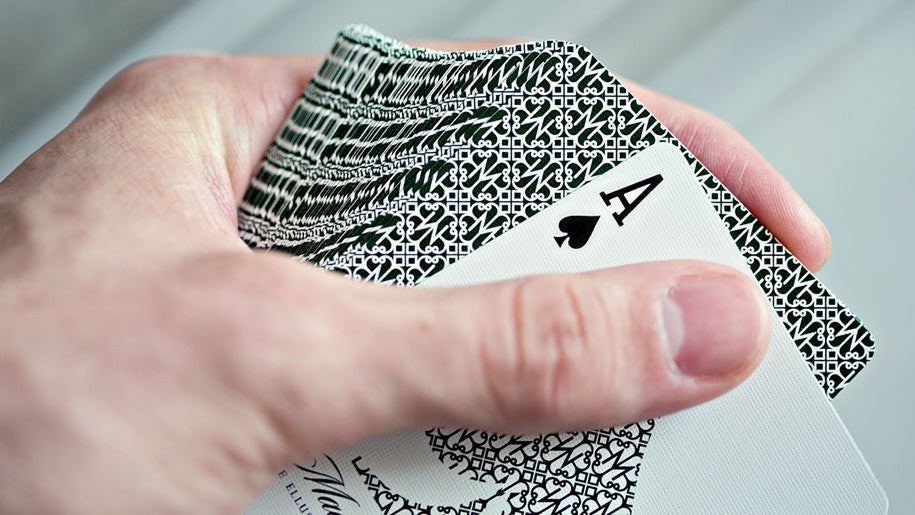 Dealers Playing Cards Erdnase Green — card back design by Daniel Madison