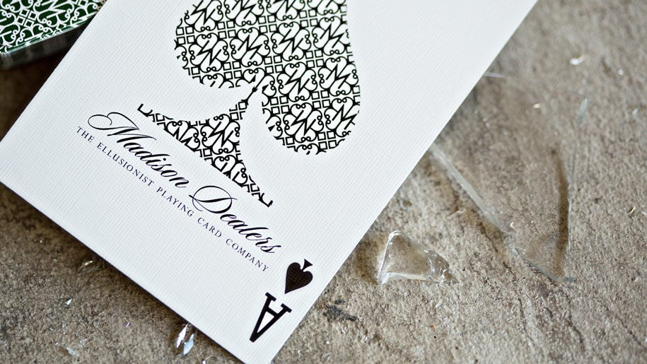 Dealers Playing Cards Erdnase Green by Daniel Madison — Ace of Spades detail