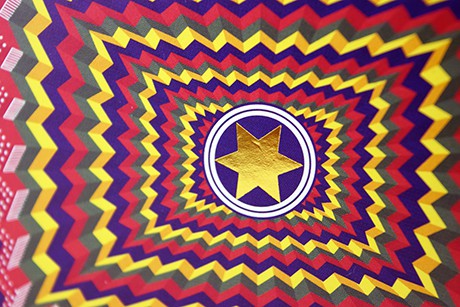 Exquisite Bold Playing Cards Closeup of Star Foiling by Legends Playing Card Company