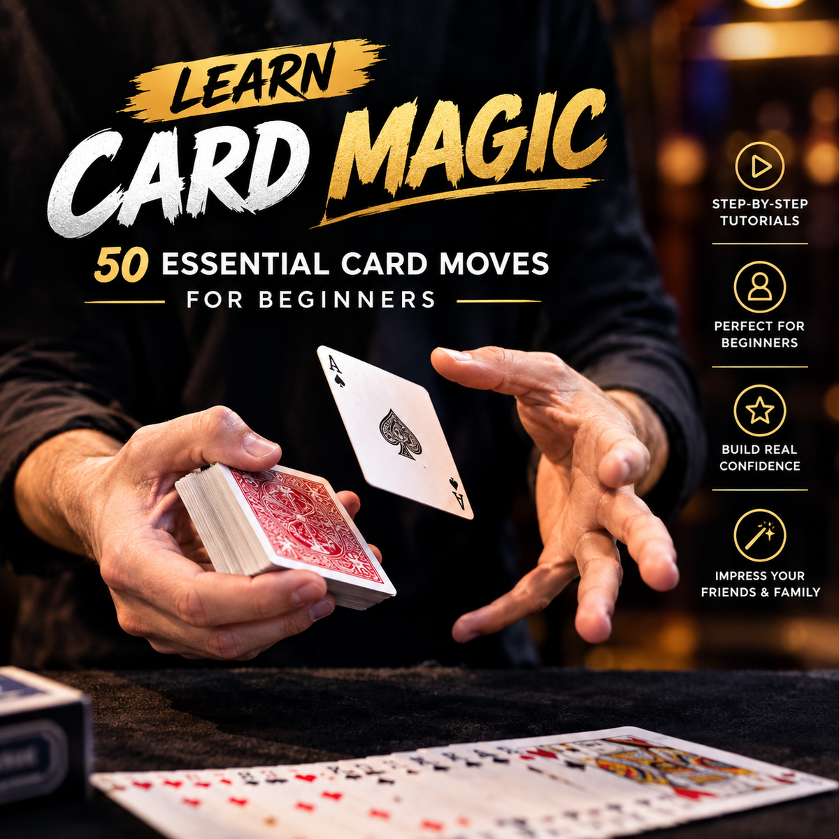 Learn Card Magic – 50 Essential Card Moves for Beginners