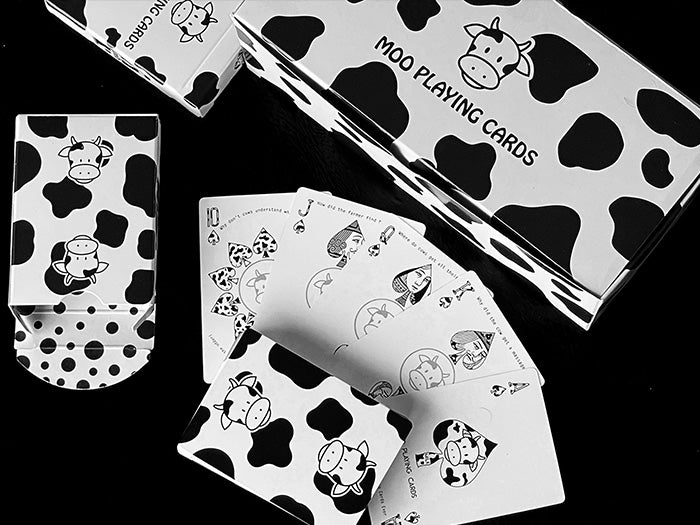 Moo Playing Cards by Magic Encarta | Funny Cow Themed Deck for Rummy, Teen Patti & Game Night