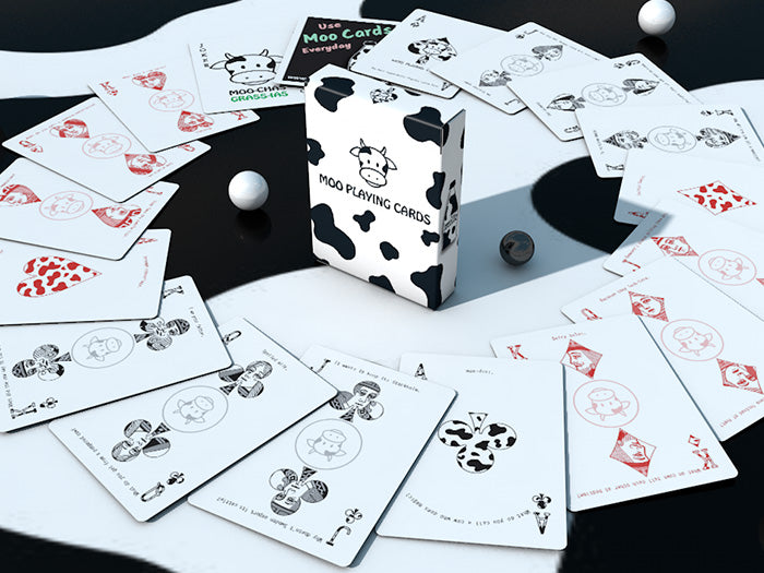 Moo Playing Cards by Magic Encarta | Funny Cow Themed Deck for Rummy, Teen Patti & Game Night