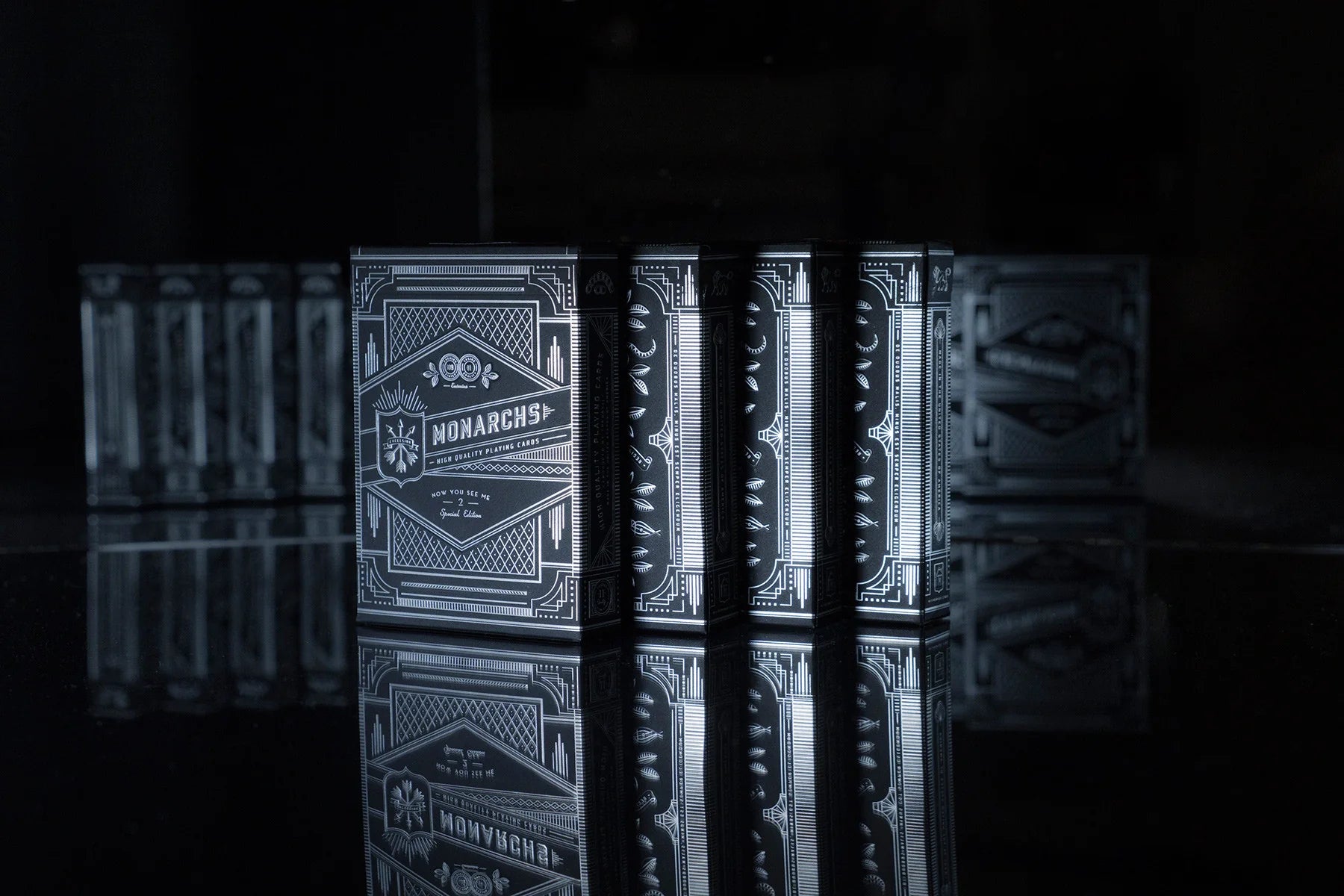 Monarch Playing Cards Now You See Me 2 Limited Edition by Theory11 — tuck box front view