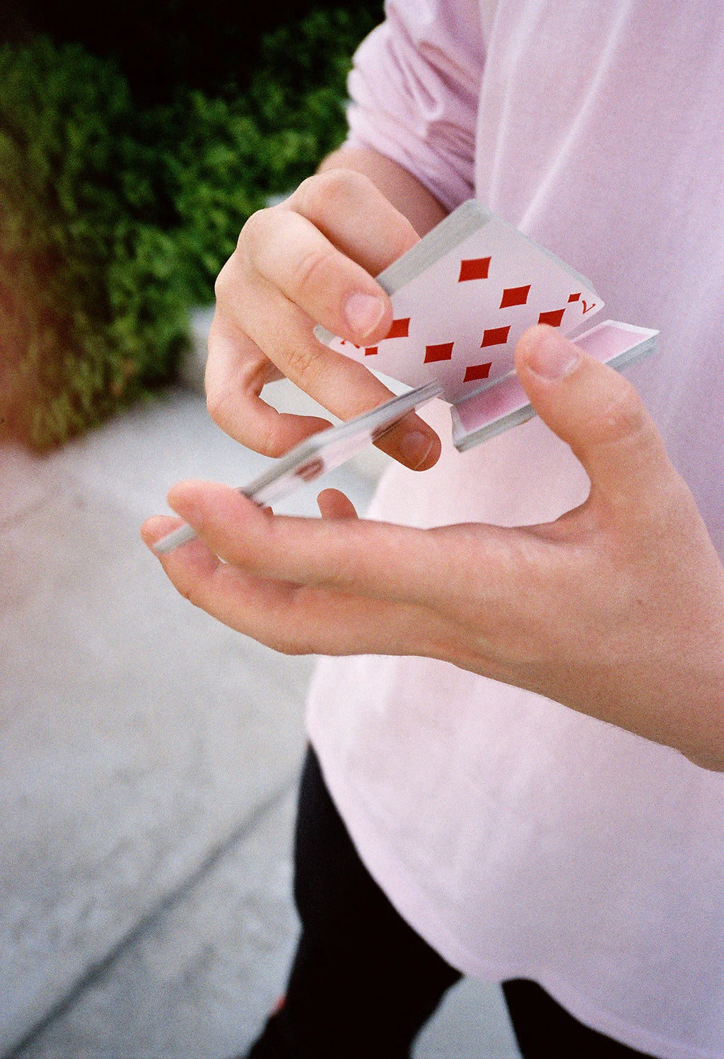 Pink Fontaine Playing Cards in Cardistry by Zach Mueller