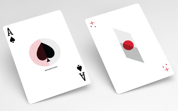 Red Saturn Playing Cards
