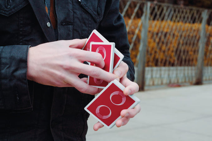 Red Saturn Playing Cards