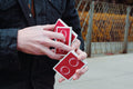 Red Saturn Playing Cards