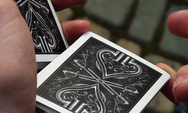 Bicycle Centurions Playing Cards by Theory11 — closeup shot