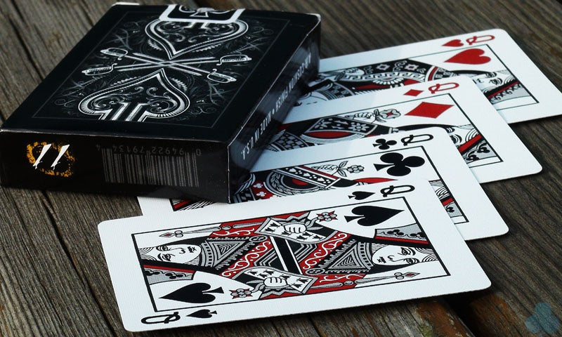Bicycle Centurions Playing Cards by Theory11 — four queens spread