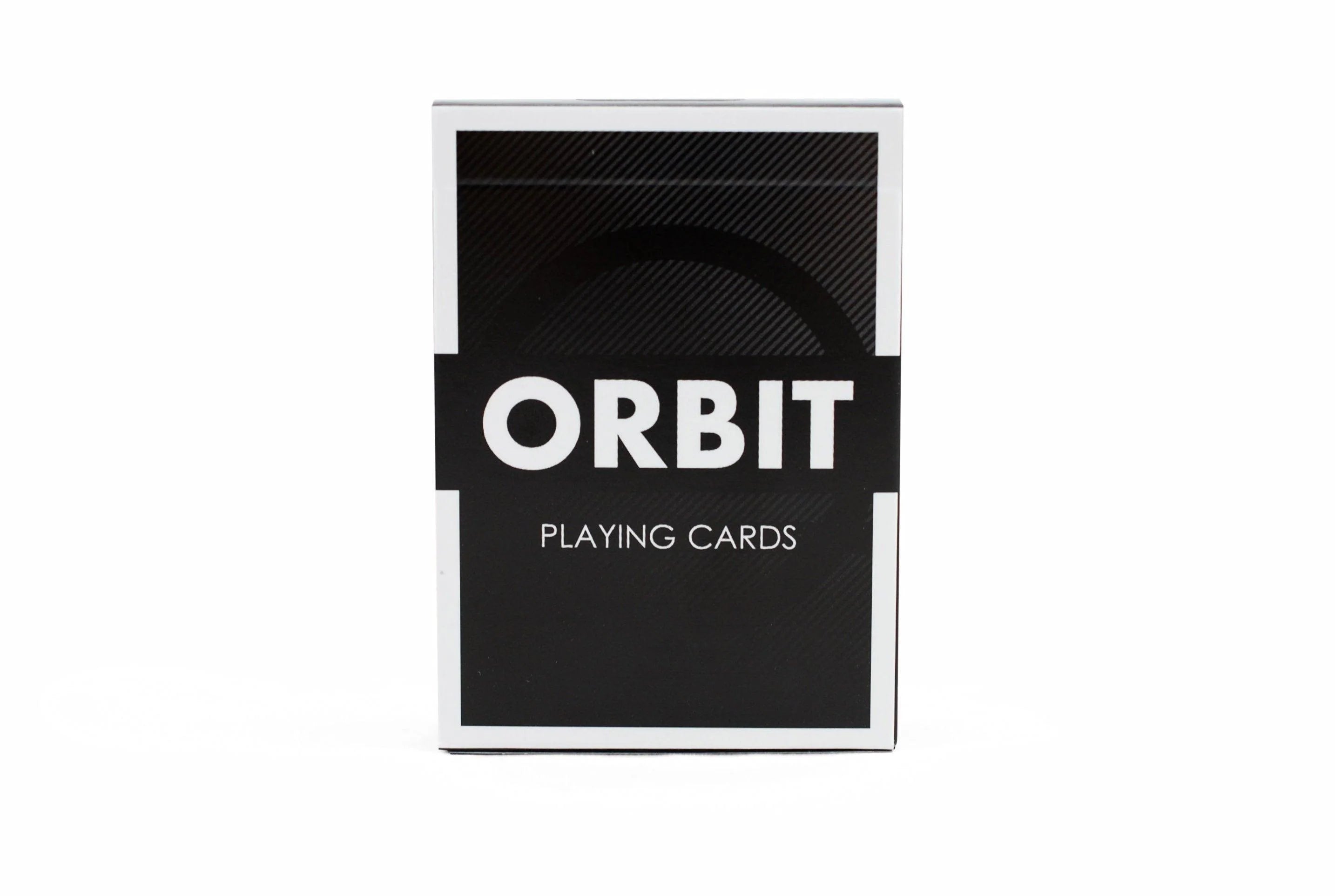 Orbit V4 Playing Cards by Orbit Brown — tuck box front view