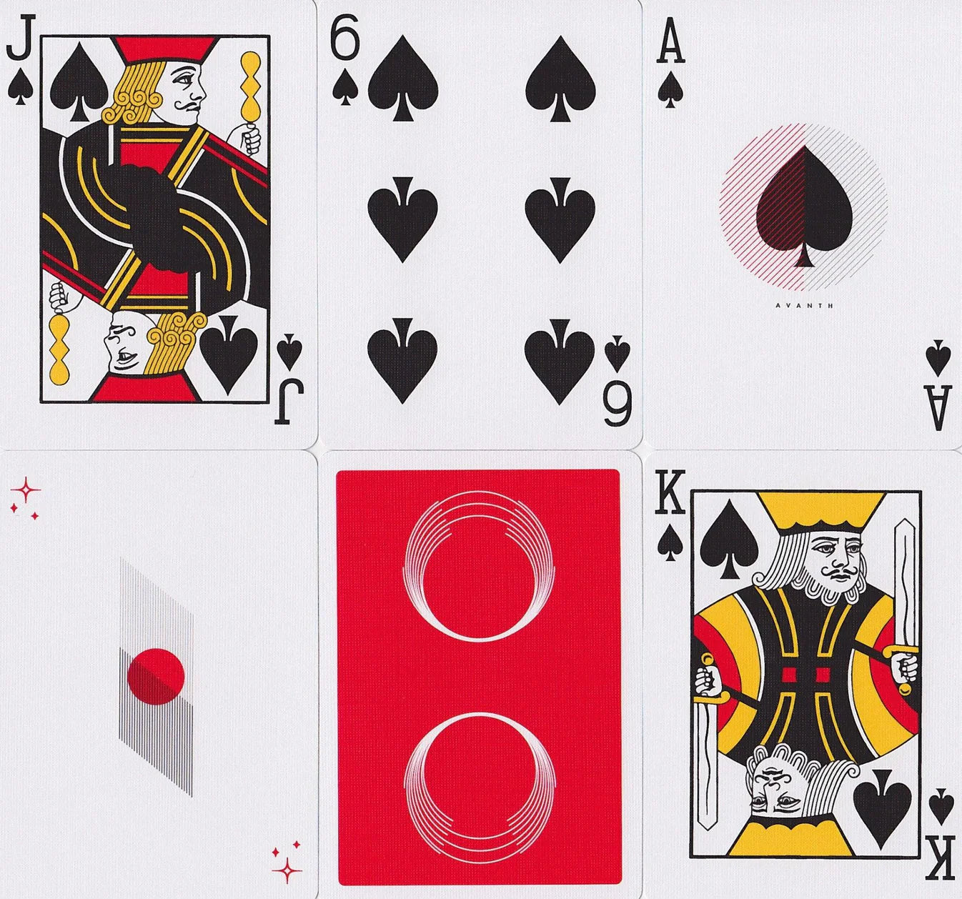 Red Saturn Playing Cards