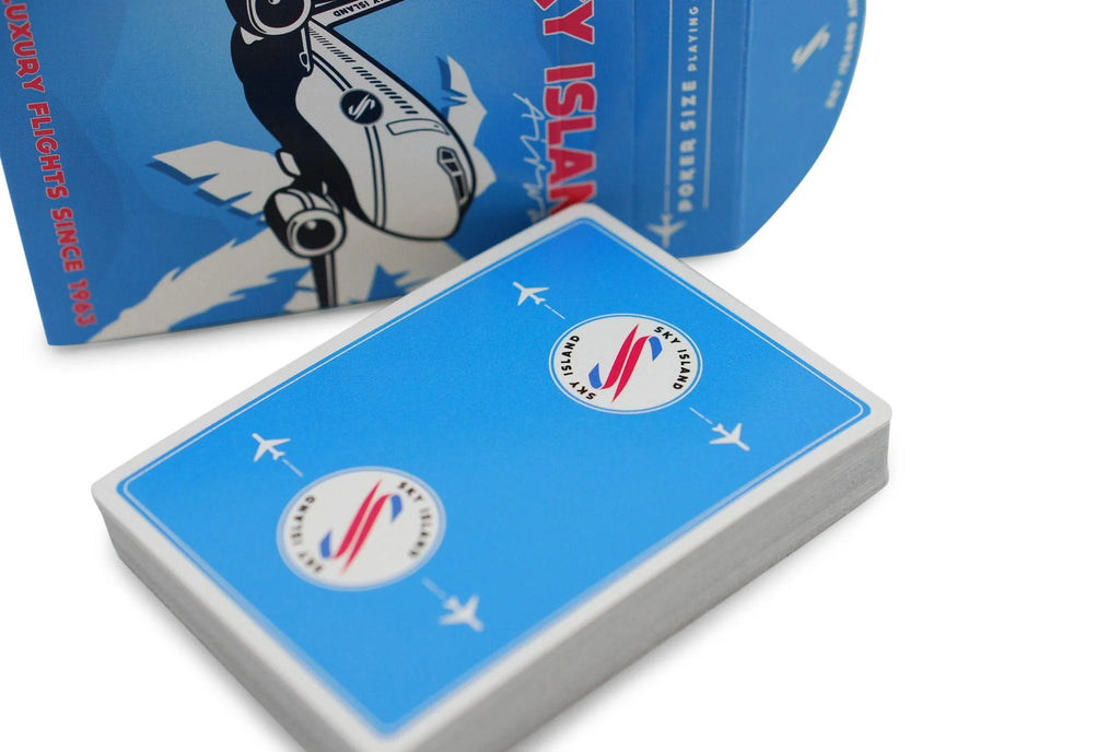 Sky Island Airways Playing Cards – Blue & Red | The Blue Crown